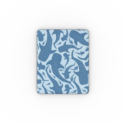 Blue whale shark iPad case front cover
