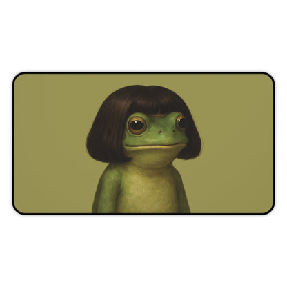 Bob Cut Frog desk mat in the 12 x 22 inch size