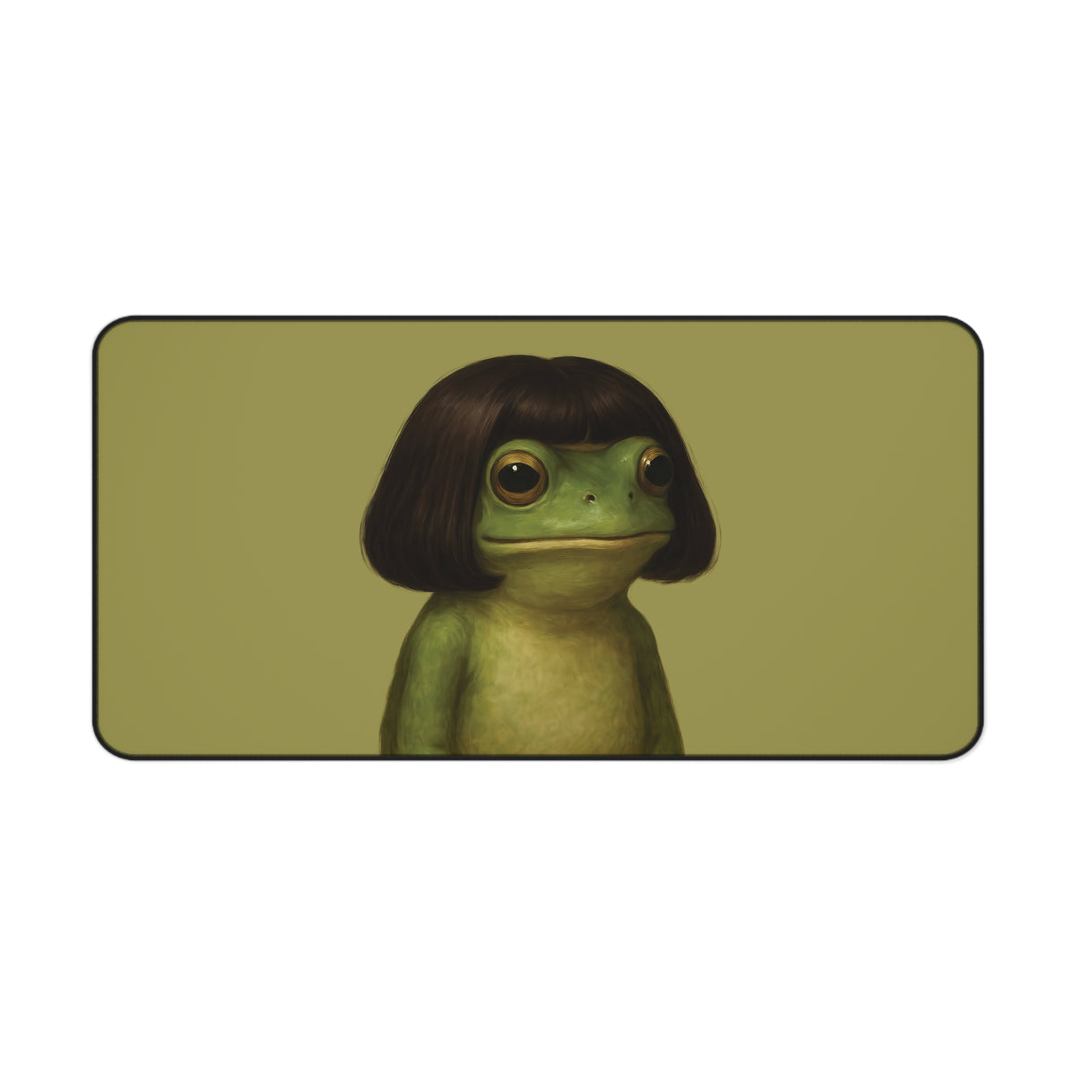 Bob Cut Frog desk mat in the 16 x 32 inch size