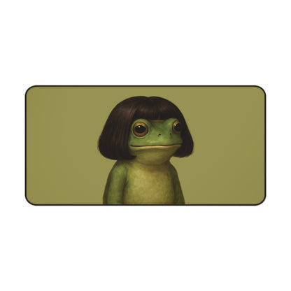 Bob Cut Frog desk mat in the 16 x 32 inch size