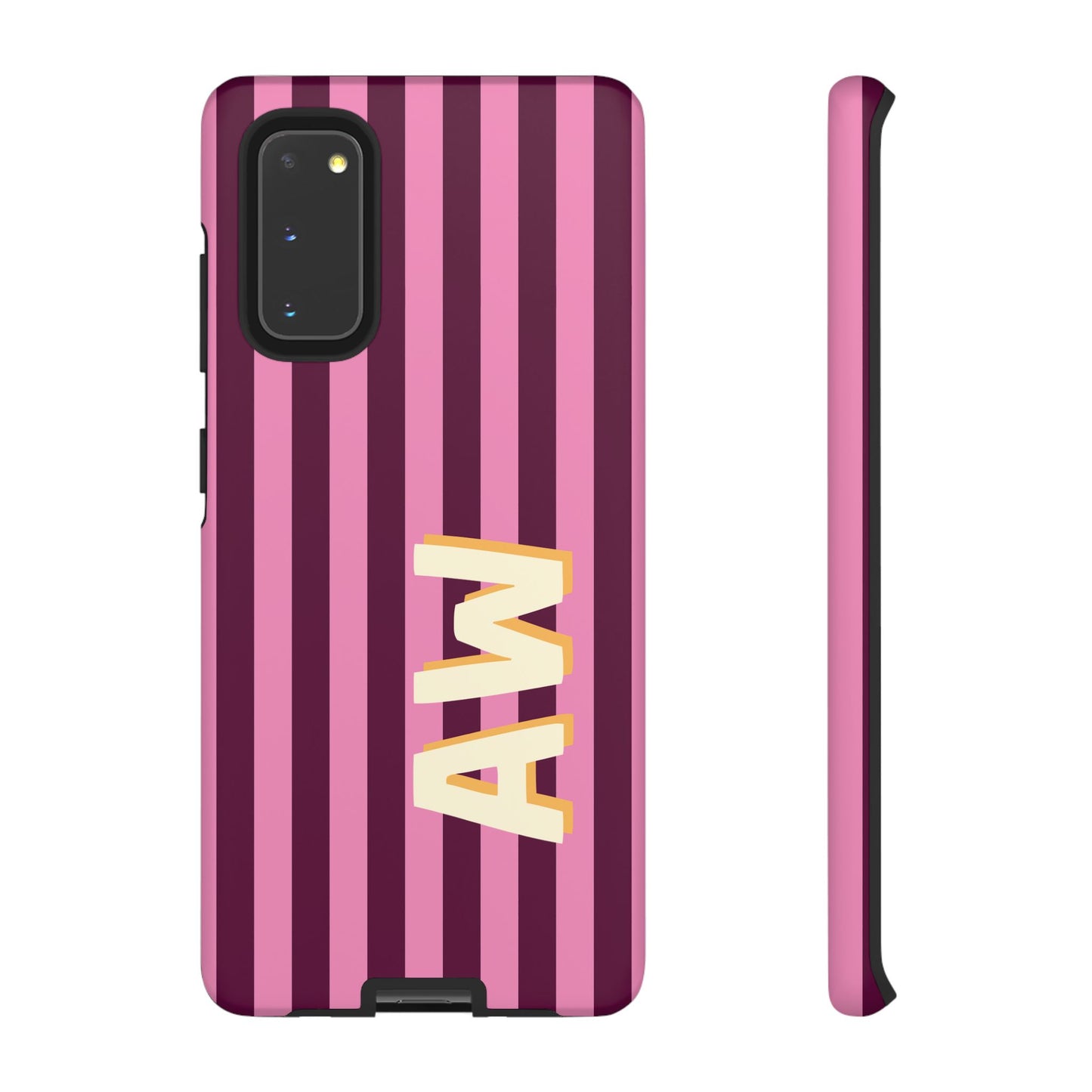 Bold Stripe monogram case for iPhone and Samsung Galaxy