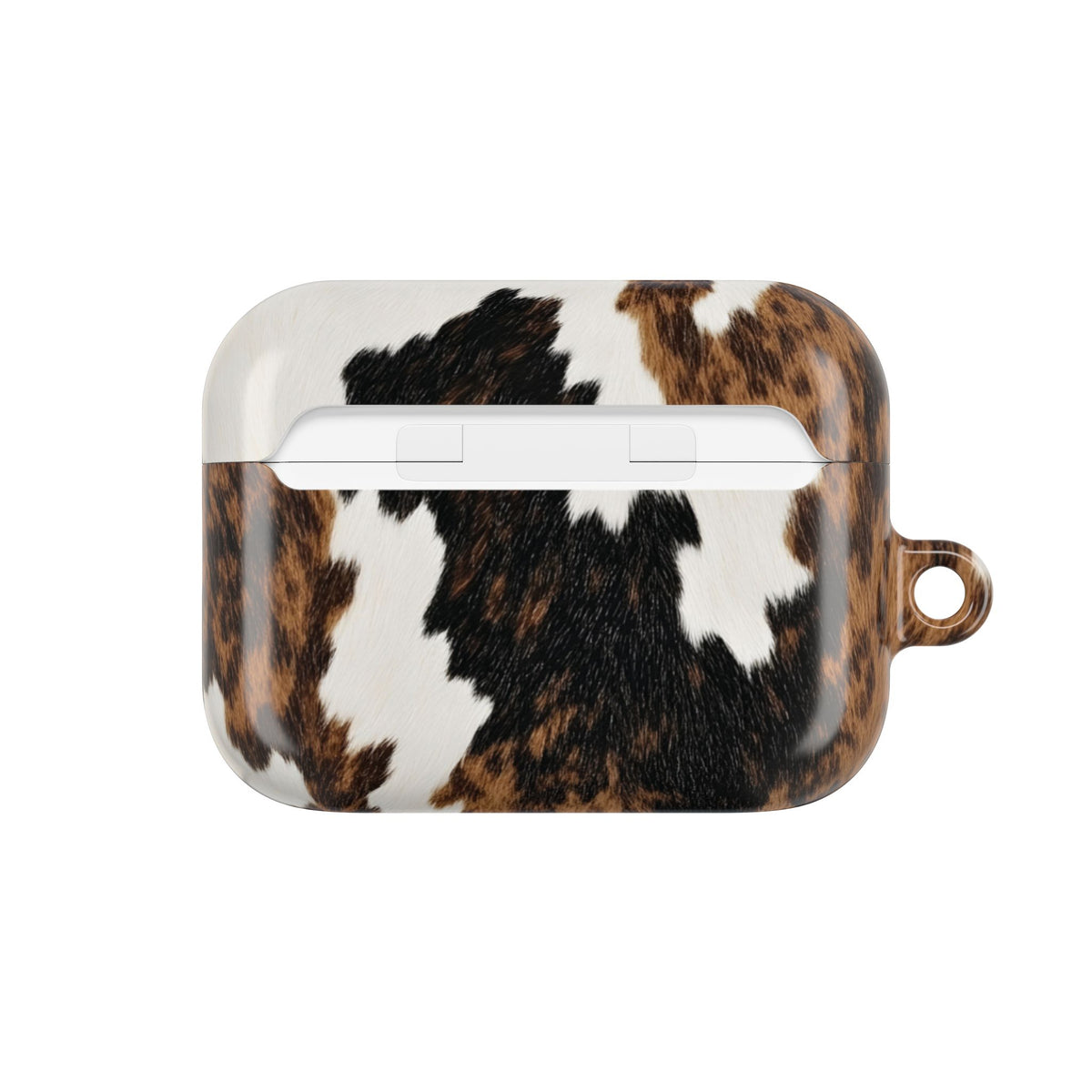 Brown Cow Print AirPods Pro case front view