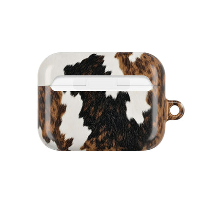 Brown Cow Print AirPods Pro case front view