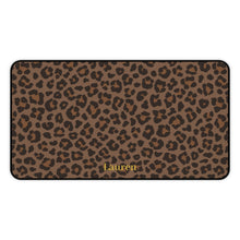 Brown Leopard Print Desk Mat | Personalized Desk Pad