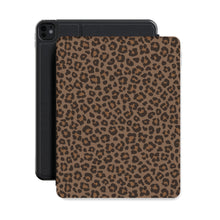 Brown Leopard Print iPad Case | Animal Print Cover with Pencil Holder