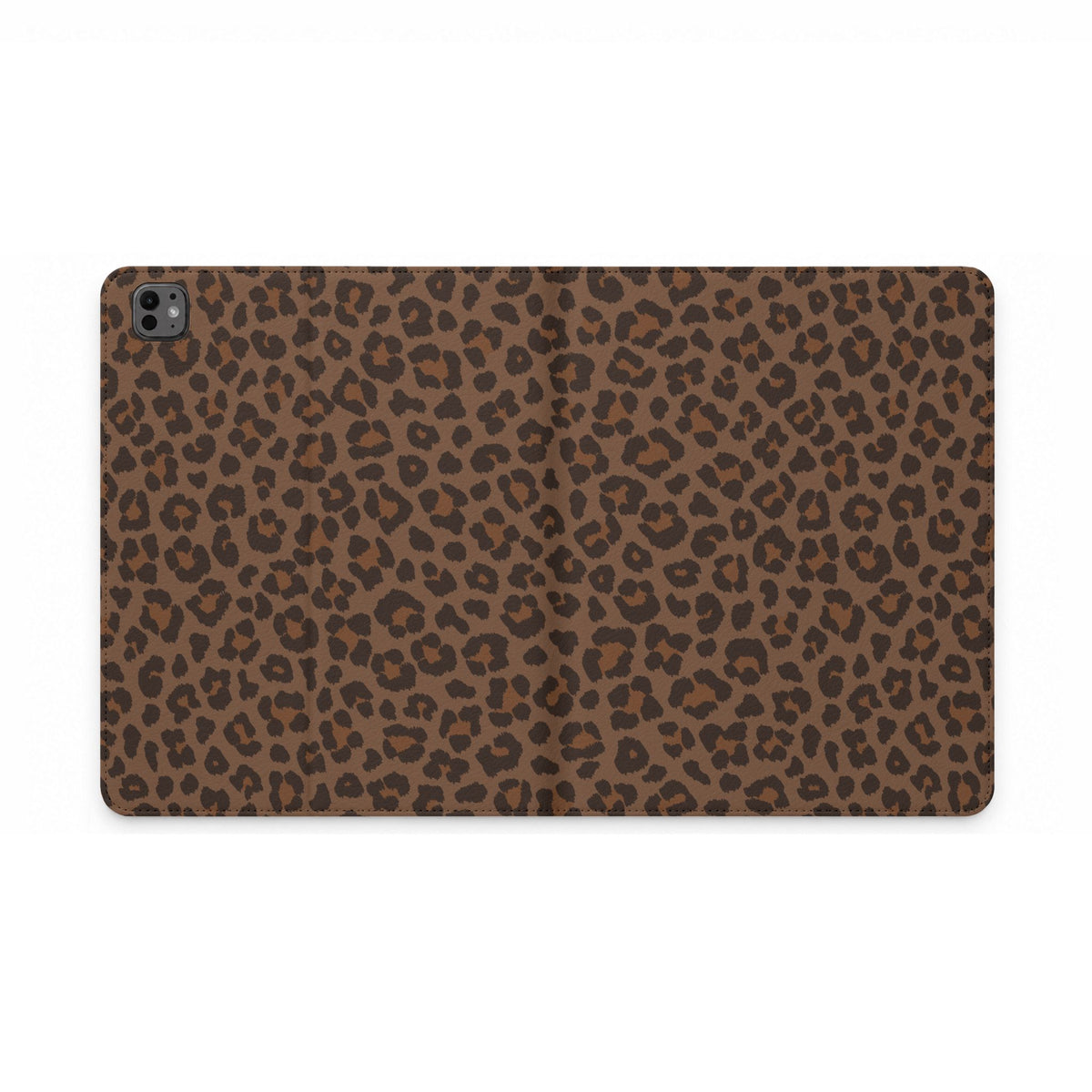 Brown Leopard Print iPad Folio Case | Wallet Cover with Card Pockets