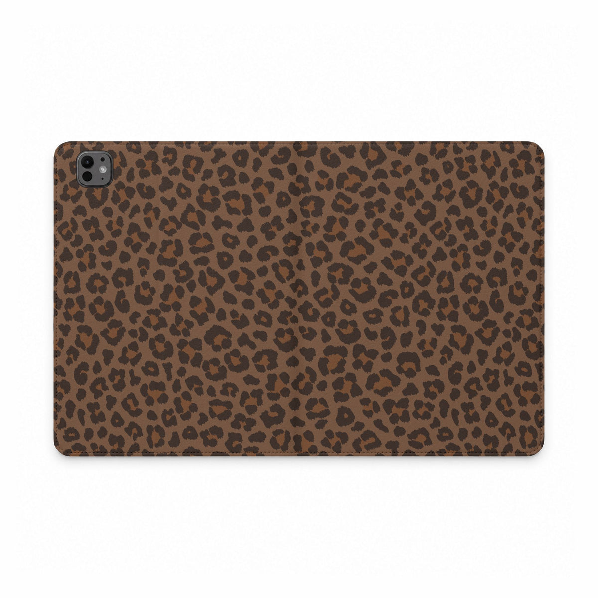 Brown Leopard Print iPad Folio Case | Wallet Cover with Card Pockets