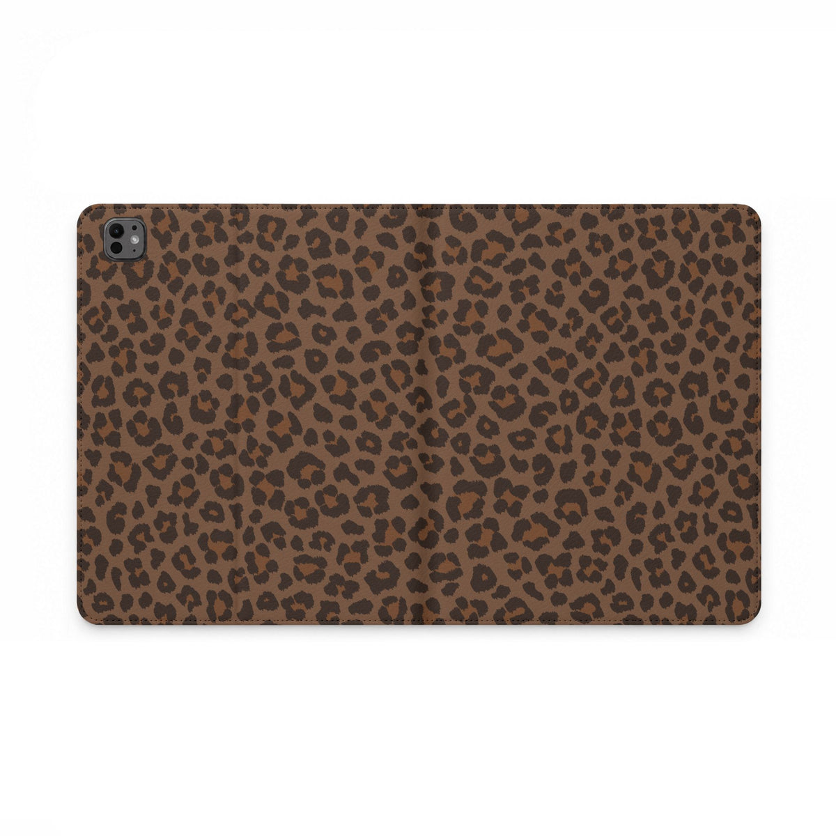 Brown Leopard Print iPad Folio Case | Wallet Cover with Card Pockets