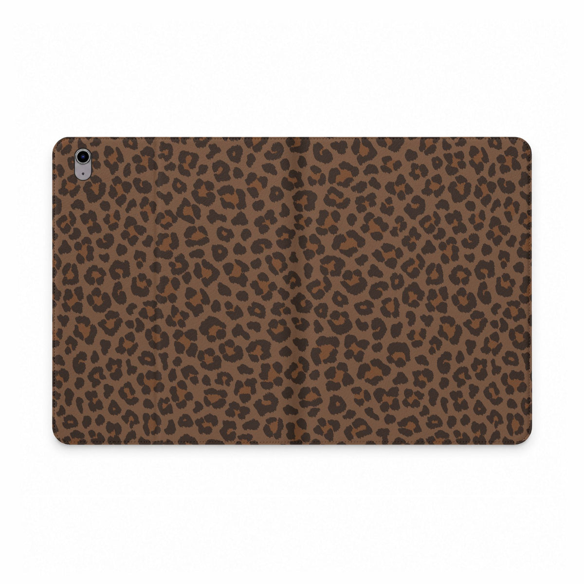 Brown Leopard Print iPad Folio Case | Wallet Cover with Card Pockets