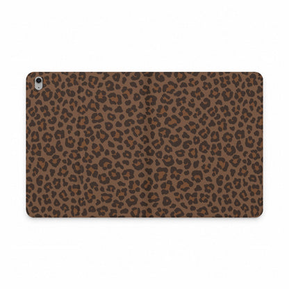 Brown Leopard Print iPad Folio Case | Wallet Cover with Card Pockets