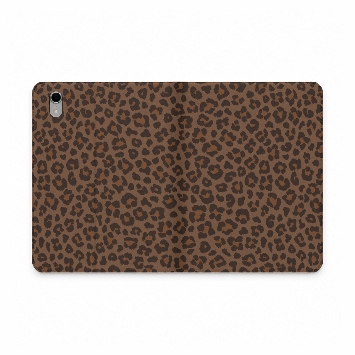 Brown Leopard Print iPad Folio Case | Wallet Cover with Card Pockets