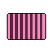 Burgundy Pink Cabana Stripe Desk Mat
