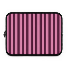 Burgundy Pink Cabana Stripe Laptop Sleeve