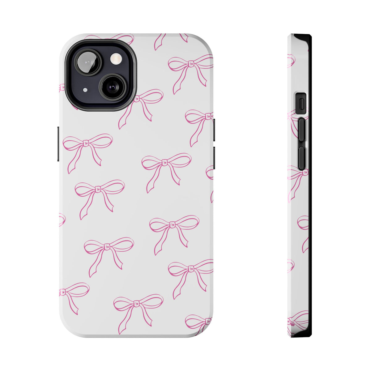 Back and side of the Coquette Bows tough phone case
