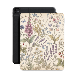Cottage Meadow iPad case front with iPad inside