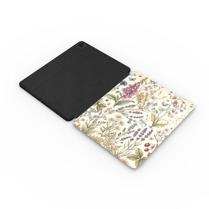 Cottage Meadow iPad case opened flat
