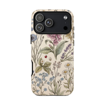 Cottage Meadow tough phone case on an iPhone Pro