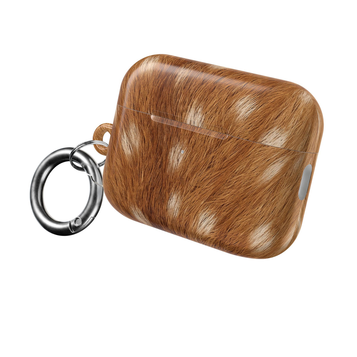 Fawn Print AirPods case with carabiner