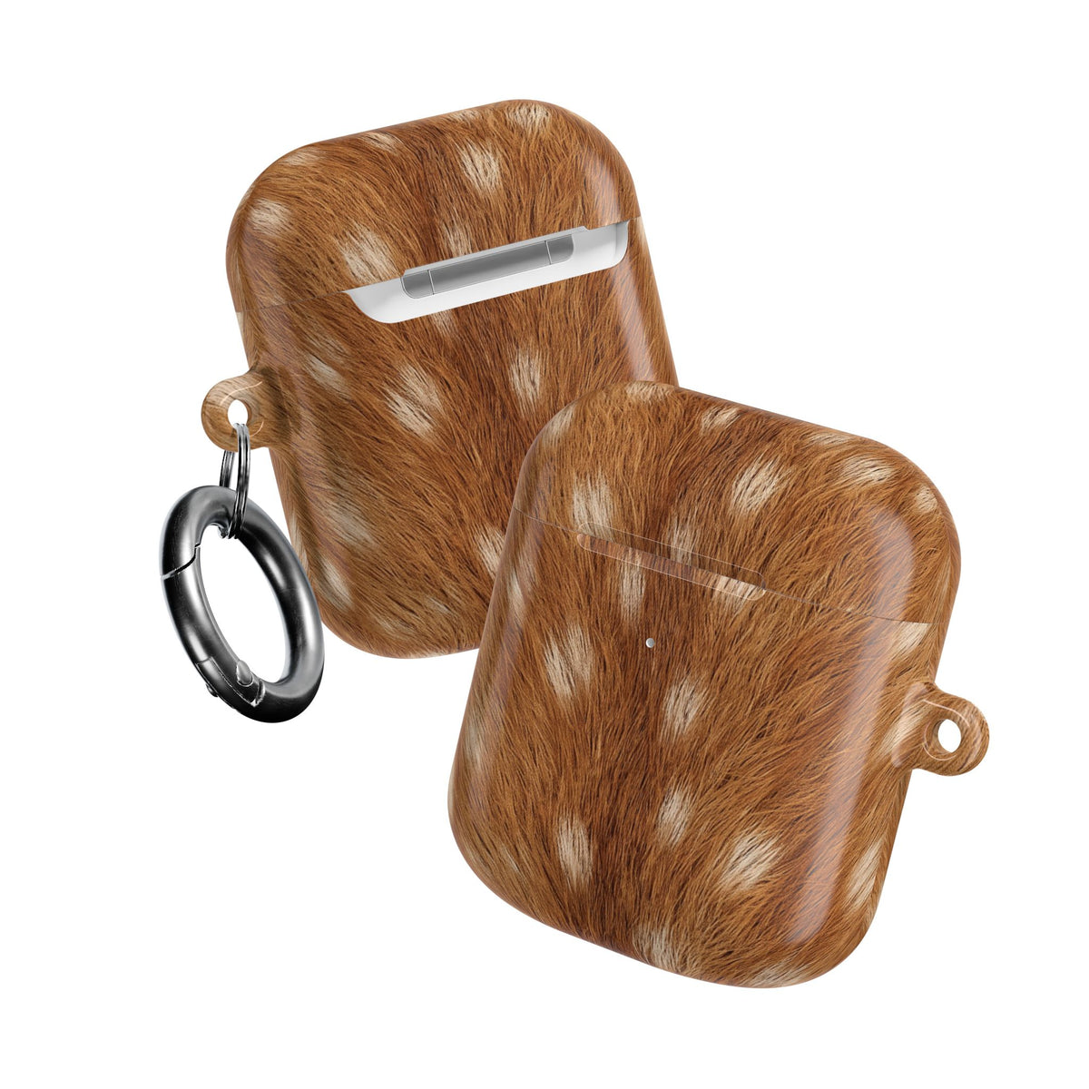 Fawn Print AirPods case front and back
