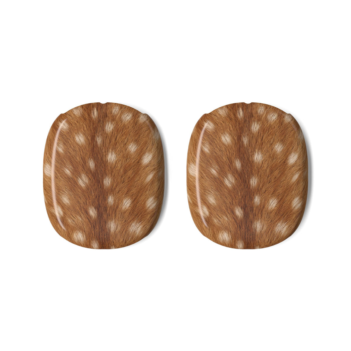 Fawn Print AirPods Max ear cup covers side by side