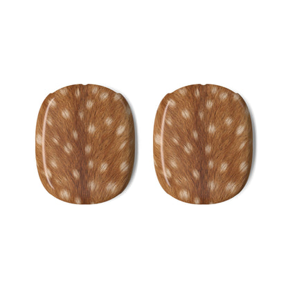Fawn Print AirPods Max ear cup covers side by side