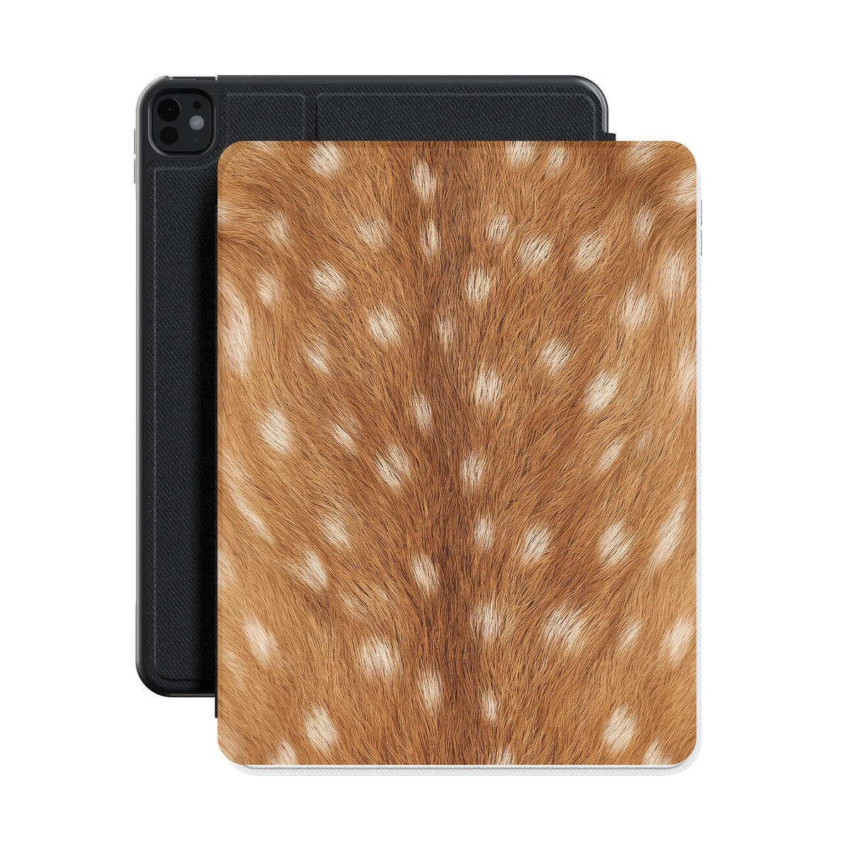 Fawn Print iPad case with caramel fur and cream spots