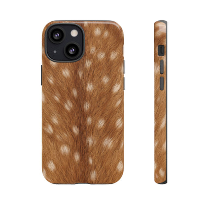 Fawn Print tough phone case back and side view