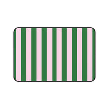 Green Cabana Stripe Desk Mat