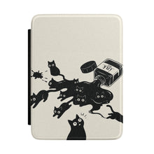 Ink Spill Cats Kindle Case | Black Cat Paperwhite Cover