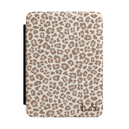Leopard print Kindle case front cover