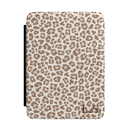 Leopard print Kindle case front cover