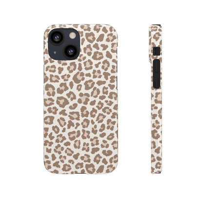 Back and side of the slim Leopard Print snap phone case