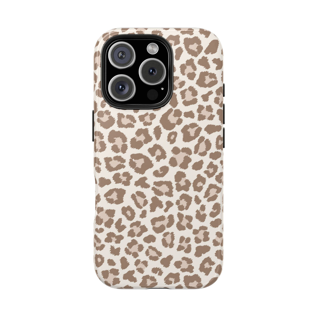 Leopard print tough phone case back