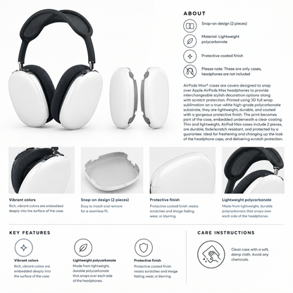 AirPods Max case size and compatibility information card