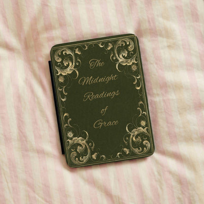 Personalised Midnight Readings Kindle case on striped bed linen