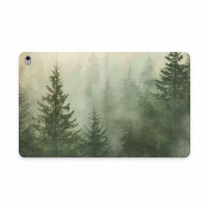 Misty Pine Forest iPad Folio Case | Wallet Cover with Card Pockets
