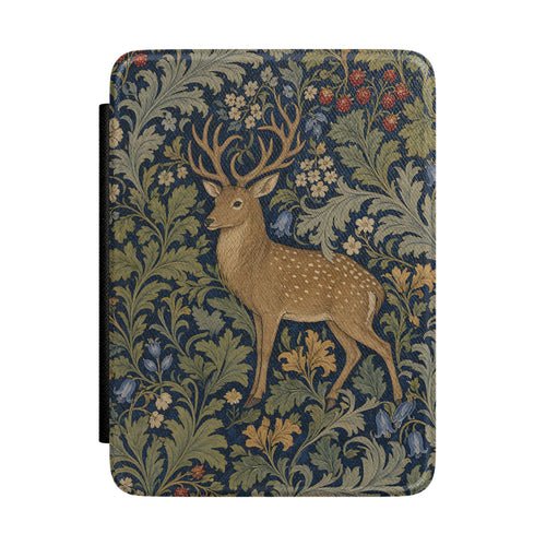 Morris Deer Kindle case front cover with the stag tapestry print