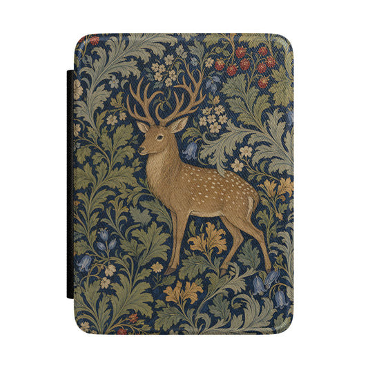 Morris Deer Kindle case front cover with the stag tapestry print