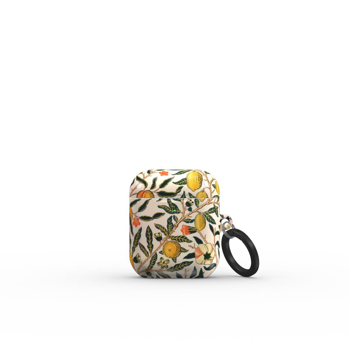 Morris Fruit AirPods case with black carabiner