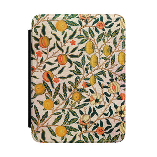 Morris Fruit Kindle case front cover with lemons and pomegranates on cream