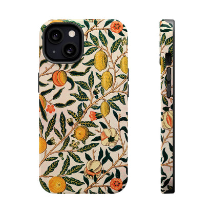 Morris Fruit tough magnetic phone case back and side view