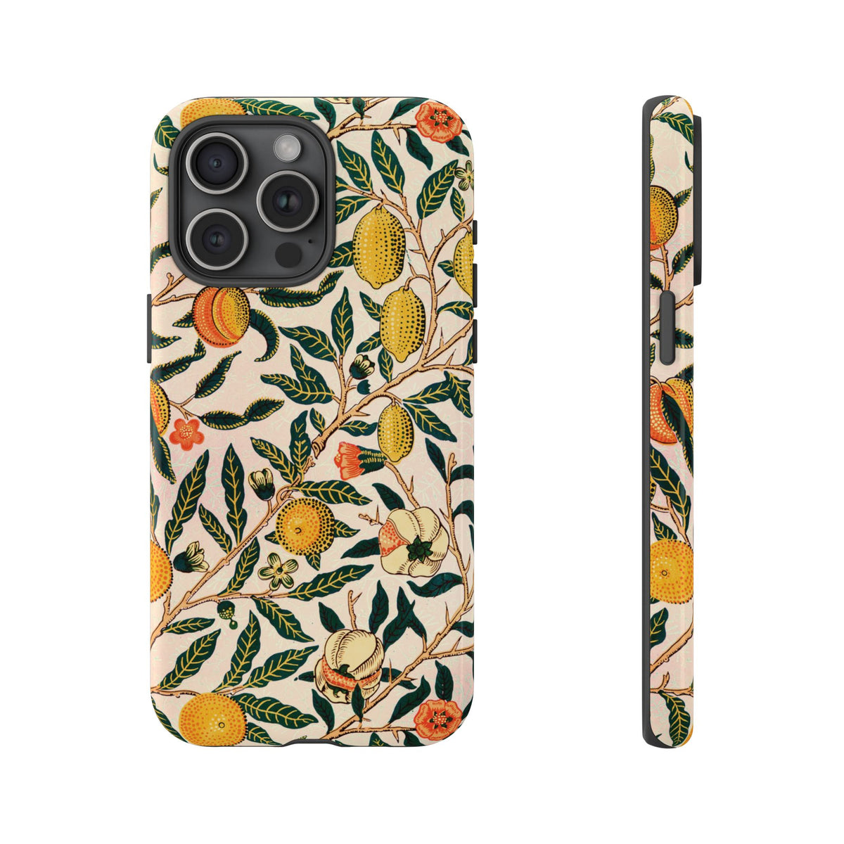 Morris Fruit tough phone case back and side view