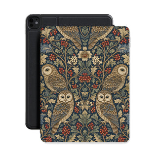 Morris Owls iPad case shown with an iPad