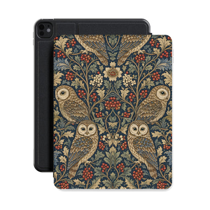Morris Owls iPad case shown with an iPad