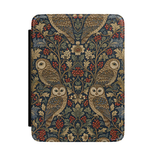 Morris Owls Kindle case front cover with the owl tapestry print