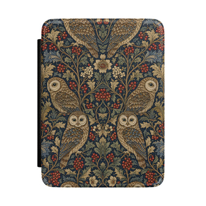 Morris Owls Kindle case front cover with the owl tapestry print