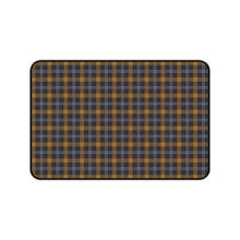 Navy Ochre Plaid Desk Mat