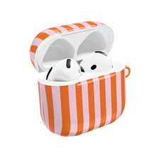 Orange Cabana Stripe AirPods Case