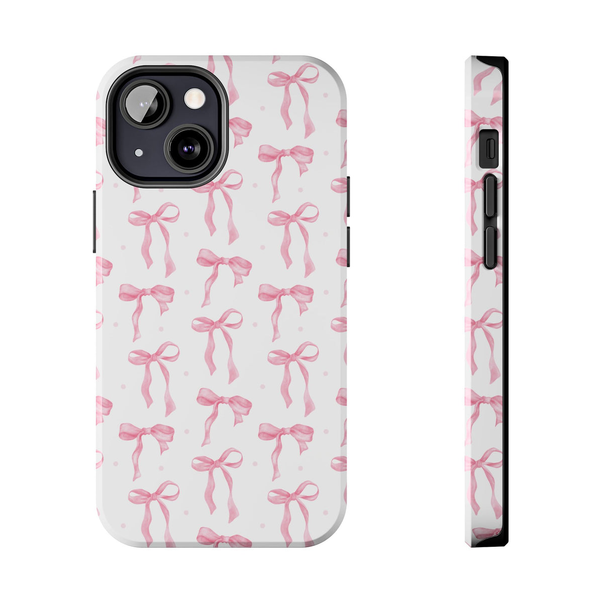 Back and side of the Pink Bow tough phone case