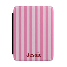 Pink Cabana Stripe Personalized Kindle Case
